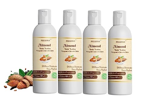 Almond Body Lotion Fragant And Smooth Skin Moisturized - 100 ML (Pack Of 4) image 4