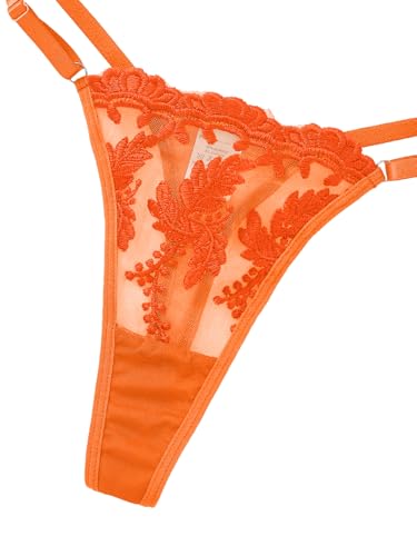 Image of Lilosy Sexy Leaf Floral Embroidered Mesh Sheer Women Underwire Push Up Lingerie Set