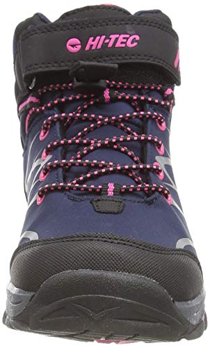 Hi-Tec Girls Blackout Mid Wp JRG Walking Shoe, Navy Magenta, 2 UK