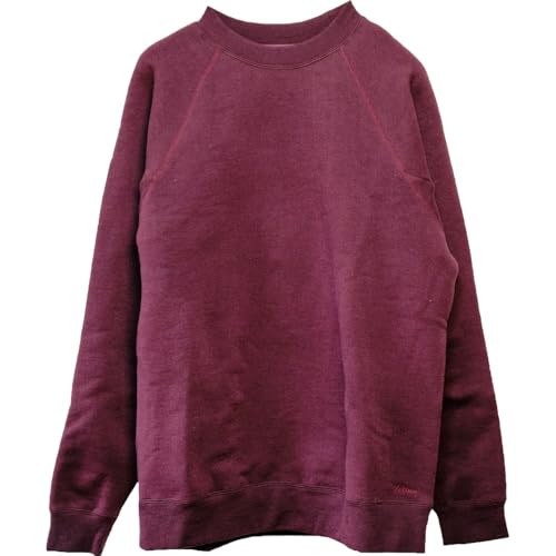 [Yetina] イエティナ クルースエット Sweat shirt-relax fit 日本製 (JP, アルファベット, L, Burgundy)