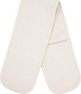 100% Cotton Professional Double Oven Glove Chef Catering Home Kitchen Cooks Restaurant Double Oven Cooking Gloves Heat Resistant Pot Holder Mitt 4 Sizes (17x68 cm)