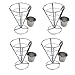 Coairrwy 4 pezzi di patatine fritte, supporto per cone basket Fry Holder con Dip Dishe Cone Snack Brathähnchen Display Rack Scaffale per alimenti
