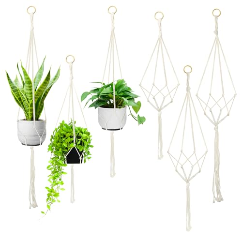 XIANGLONGY 6 Stück Makramee Blumenampel Hängend Innen & Außen...