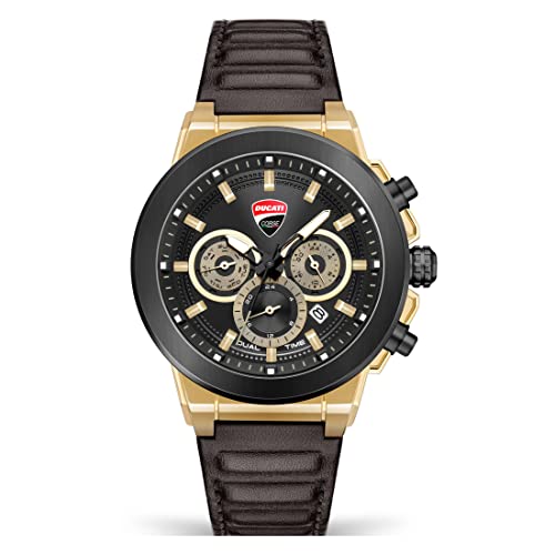 Ducati Reloj Analógico para Hombres de Cuarzo con Correa en Cuero DTWGF2019202