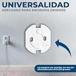 Hoffenbach 20x Protector de Enchufes para Bebés – Tapas de Seguridad Infantil para Enchufes – Protección para Bebés en el Hogar – Protectores de Enchufes con Giro – Seguridad en Casa – Blanco