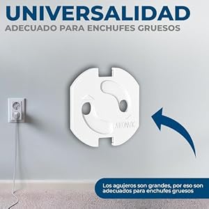 Hoffenbach 20x Protector de Enchufes para Bebés – Tapas de Seguridad Infantil para Enchufes – Protección para Bebés en el Hogar – Protectores de Enchufes con Giro – Seguridad en Casa – Blanco