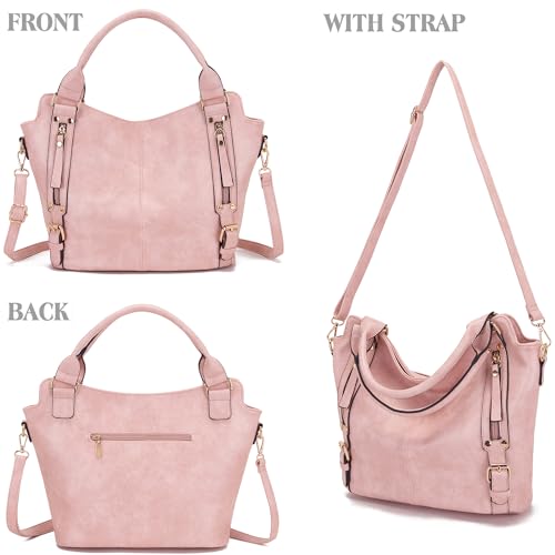 soperwillton Purses for Women Large Shoulder Handbag Tote PU Leather Hobo Crossbody Bag Ladies Wallet Set 4pcs - Image 4