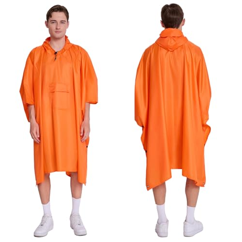 Image of Multi functional cape hooded raincoat suitable for outdoor camping and hiking, suitable for both men and women