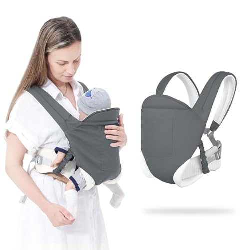 Kingbar Tragetuch Baby Neugeboren, Ergonomisch, Umwandelbar, Leicht＆Atmungsaktiv, Babytrage Für 0-36 Monaten Geeignet (3-20kg),