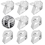 AVNICUD Große Tischtuchklammern Edelstahl Dekorative 8er-Set Tischdecken-Clip, Blätter und Schmetterling smuster für Innen- und draußen, Dicken Gartentisch, Picknicks, Partys, Hochzeiten, Abendessen