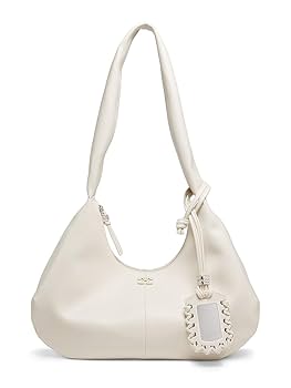 Amazon.com: Ganni, Bou Medium Hobo Bag, Egret : Luxury Stores