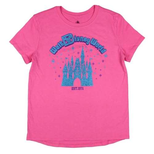 Disney Girls' Walt Disney World Cinderella Castle Glitter Logo High-Low Hem Kids T-Shirt - Main Image
