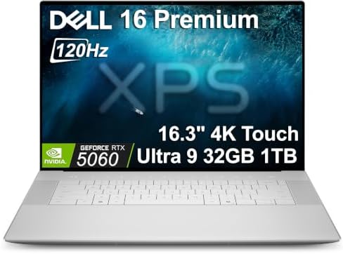 Dell XPS 16 Premium, 4K Touch, NVIDIA RTX 5060, Ultra 9 285H, 32G...