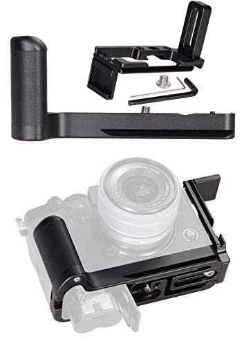 Base de liberación rápida para Fuji XT4 con mango de piel ergonómico de metal 6