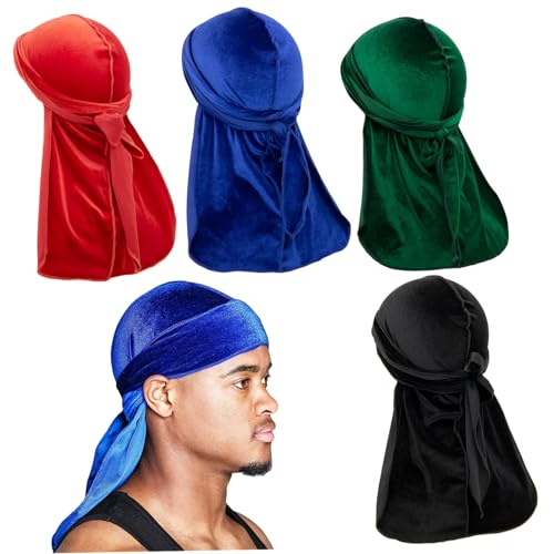 Durag de luxe en velours anti-trace pour préserver vos coiffures et vagues sans effort