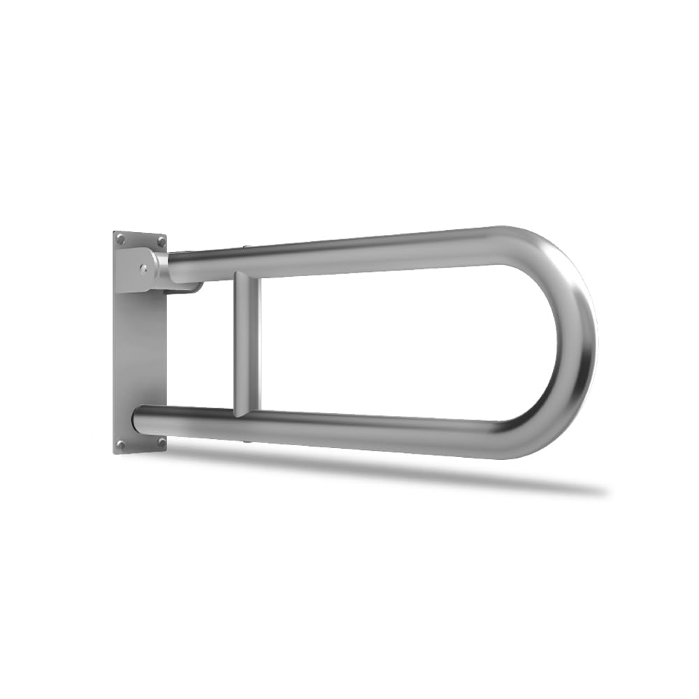 Rehamo Flip Up Stainless Steel Grab Bar Grabsy SSWMFU 600 with U-Shape & Rust Resistance for Bathroom Safety | Folding Wall Mounted Toilet Hand Support for Elderly with 1 Year Warranty (60 cm/600 mm) (B09HNLT7WW) Amazon Price History, Amazon Price Tracker