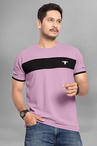 Image of Men's Polister Solid Round Neck Half Sleeve Shirt(D P K P-1284)