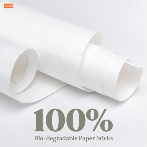 Image of TULIPS Cotton Ear Buds /Swabs (Pack of 3) with white PAPER Sticks 200 /400 Tips in a Flat Box