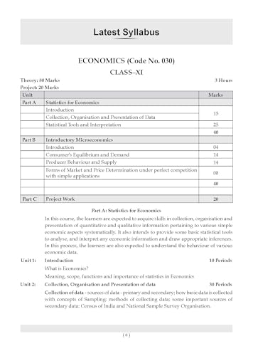 Image of Oswaal CBSE Class 11 Economics Question Bank | Chapter & Topic-wise Solved Papers (2017-2026) | Based on Syllabus (April 2026) | Includes 2026 Papers | For 2027 Exam