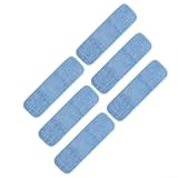 Ersatz-Mikrofaser-Mopp-Pads für alle Sprühmopps, waschbar und wiederverwendbar, 45 x 14 cm, 6 Stück, blau, geeignet für Hartbodenreinigung (B)
