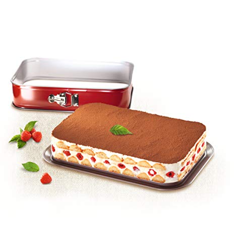 Tefal Delibake J1640574 Rectangular Baking Tin 36 x 24 cm Non-Stick Coating Overflow Rim, Rot - Image 2