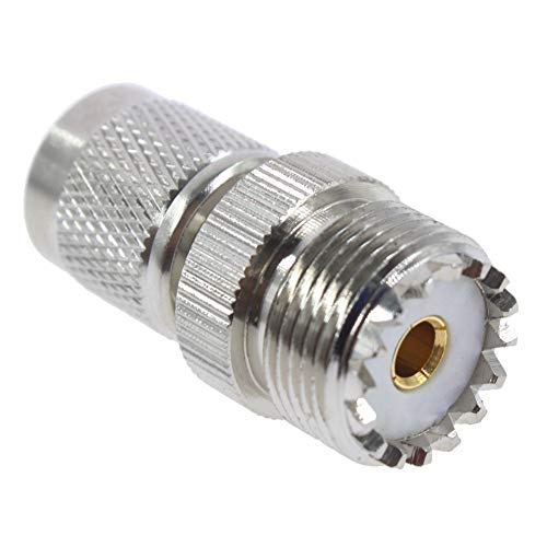Adaptador coaxial RF TNC macho a UHF hembra, pack de 2 miniatura 3