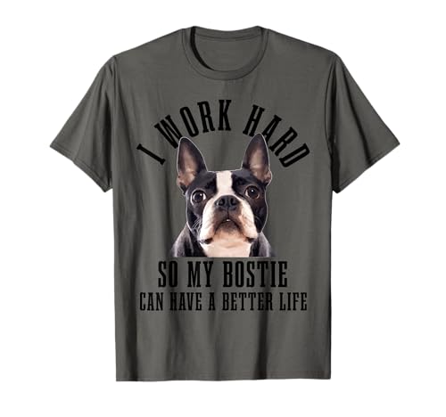 Bostie mamá perro papá divertido Boston terrier Camiseta