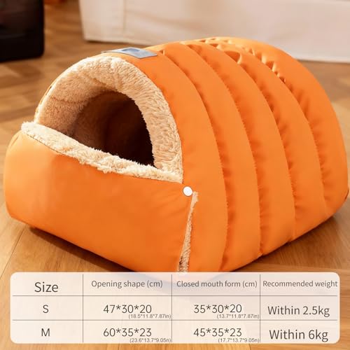 Sac de couchage chat et petit chien - Lit fermé isolant et chaud