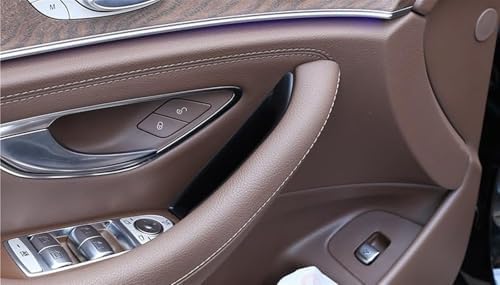 Interior Door Storage Box for Mercedes for Benz E Class W213 2016-2020 Door Armrest Handle Container Holder Tray Car Accessories Car Armrest Door Handle Storage(Black Re