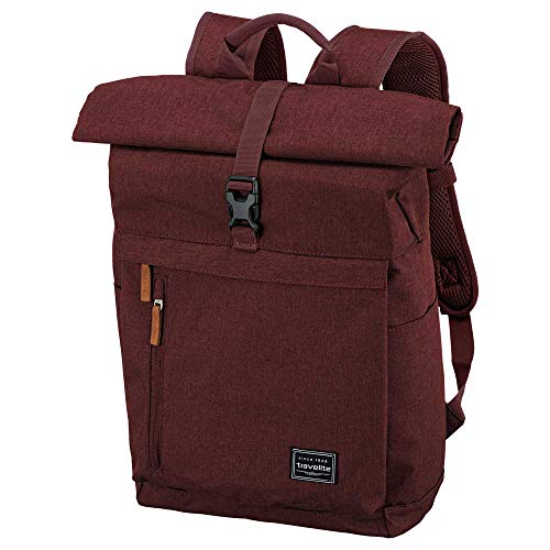 Travelite Handgepäck Rucksack, Laptop Rucksack 15,6 Zoll, BASICS, Reiserucksack Rolltop Funktion, 60 cm, 35 Liter