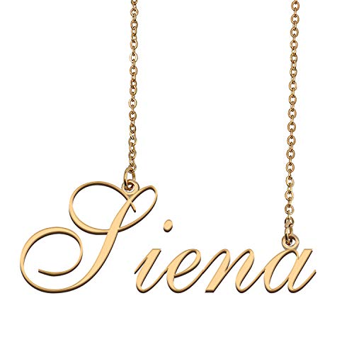 HUAN XUN Custom Made Delicate Any Name Necklace for Mother Siena