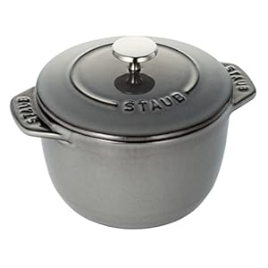 staub La Cocotte de GOHAN 40509-702 “La Cocotte de Gohan Gray S 40509-702 Rice Pot, 1 Piece, Cast Iron Pot, Rice Cooker