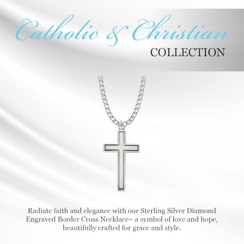 True Faith Jewelry Sterling Silver Cross Pendant Necklace Religious Jewelry, 1 1/4-Inch3