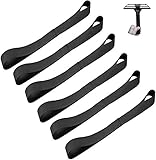 Soft Loop Tie Down Straps - Loops for Securing ATV, UTV, Motorcycles, Scooters, Dirt Bikes, Lawn & Garden Equipment Black Soft Loops 24 inch (6pcs) -  PERCARE