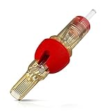 EZ Tattoo Cartridge Needles - 16Pcs #10 (23RM) Bugpin Curved/Round Magnum Long Taper with Foam Cover Tattoo Needles Cartridges for Tattooing Rotary Tattoo Pen Machine Supply - V SELECT Plus