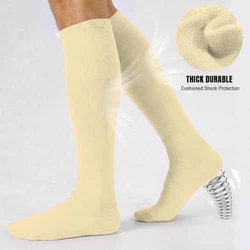 Image of XZQTIVE Baseball Softball Socks and Baseball Softball Belt Combo Set Knee-High Soccer Socks for Kids Youth Adult