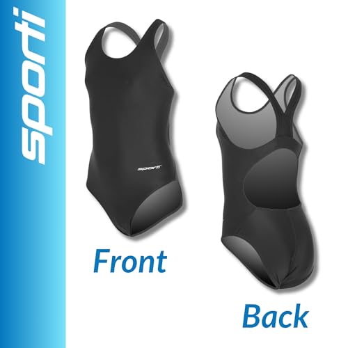 Image of Sporti Wide Strap Athletic One Piece Swimsuit for Women - Graphic Design Pattern - Swim Team Bathing Swimsuit for Competiton