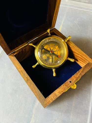 Brújula de bolsillo de latón personalizada | Regalo vintage antiguo grabable para hijo, esposo, papá, nieto, graduación, Día del Padre, aniversario, jubilación, Navidad miniatura 6