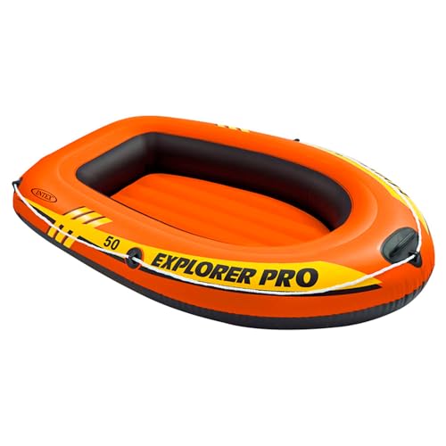 INTEX Bateau Explorer Pro 50 sans Rames, Orange, 137 x 85 x 23 cm