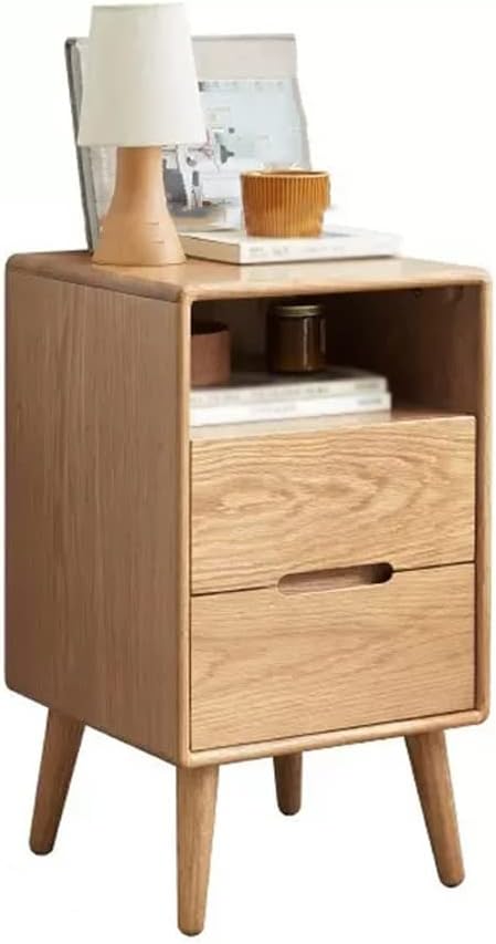 Creative Home Living Room Storage Cabinet with Double Drawers, Ultra-Narrow Storage Cabinet, Bedside Table.(B)
