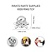 ABOOFAN Kids Pirate Rings Adjustable Toy Skull Rings for Halloween Costume Dress up Accessories Party Favor Set