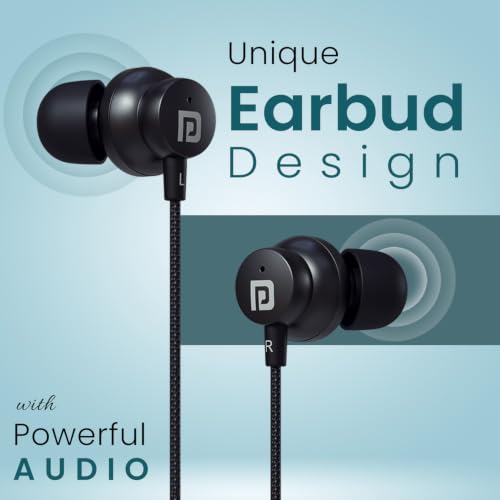 Image of Portronics Conch Z ANC Type-C Wired Earphones with Active Noise Cancellation, 12mm Dynamic Drivers, HD Inline Mic, in-Ear Earbuds, Inline Controls, USB Type-C Audio (Black)