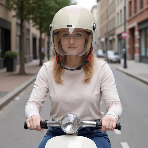 Casque de scooter pour hommes et femmes protégeant la tête avec style