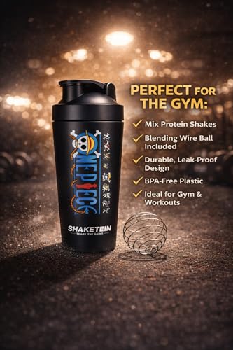 Image of Stainless Steel Gym Shaker Bottle 750ml | Leak Proof Protein Mixer Shaker | BPA Free | Metal Sports Water Bottle for Gym, Workout & Fitness (Anime-29-BLACK)