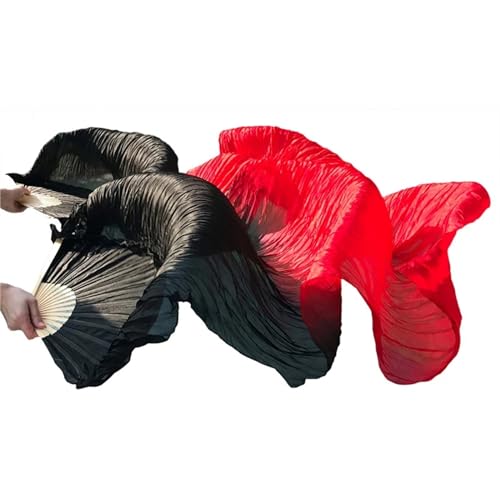 Éventail de danseuse en soie d'imitation durable aux finitions soignées