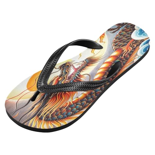Burbuja Phenix Dragon Flip Flops for Women Men, Soft Thong Sandals Rubber Slippers for Pool Beach Essentials2