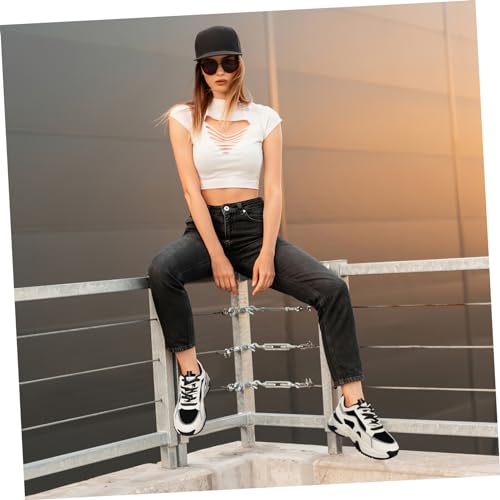 40 Size Women's Tennis Shoes Leather Material Athletic Casual Sneakers3