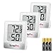 TempPro TP49 3 Pieces Digital Hygrometer Indoor Thermometer Humidity Meter Mini Hygrometer with Temperature and Humidity Monitor Outdoor and Room Thermometer Weather Station (Previously ThermoPro)