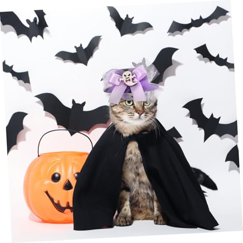 Disfraz Halloween para perro y gato con tutú violeta miniatura 4