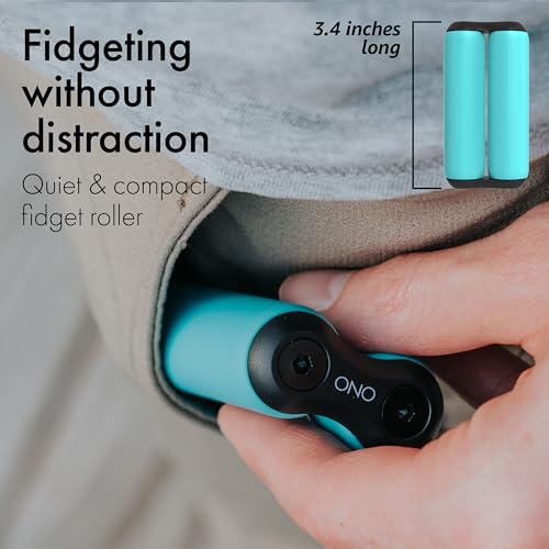 Image of ONO Roller - Handheld Fidget Toy for Adults | Help Relieve Stress, Anxiety, Tension | Promotes Focus, Clarity | Compact, Portable Design (Teal, Full Size - ABS Plastic)